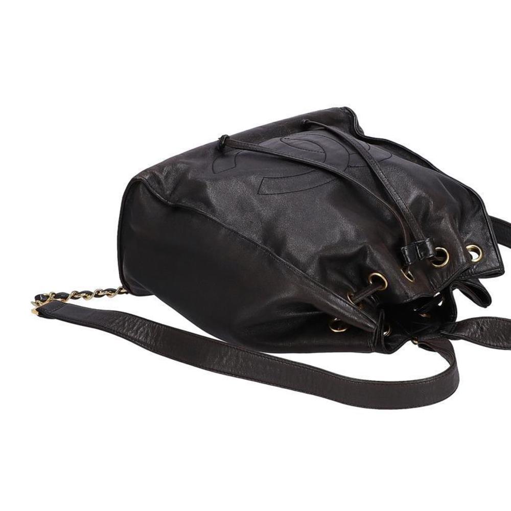 Chanel Drawstring Backpack Black - image 4
